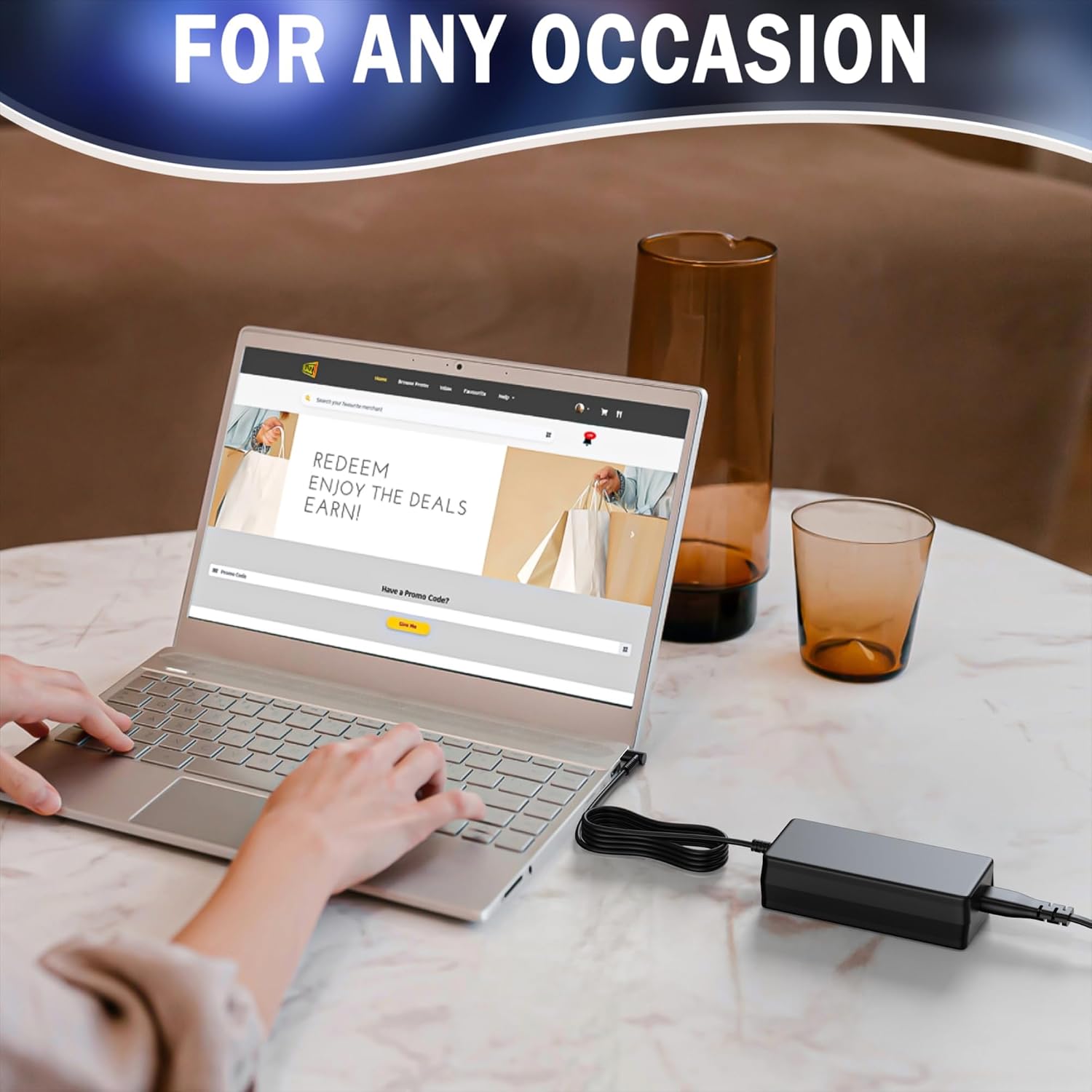 65W USB C Power Adapter, Fiattigear Type C Power PD Wall Fast Charger Compatible with MacBook HP Chromebook Spectre ASUS Lenovo Huawei Matebook Acer Samsung Smart Phones Chromebook Charger