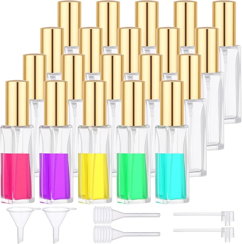 Segbeauty Frascos Atomizadores de Perfume Recarregáveis em Vidro, 10 mL, Pacote com 20