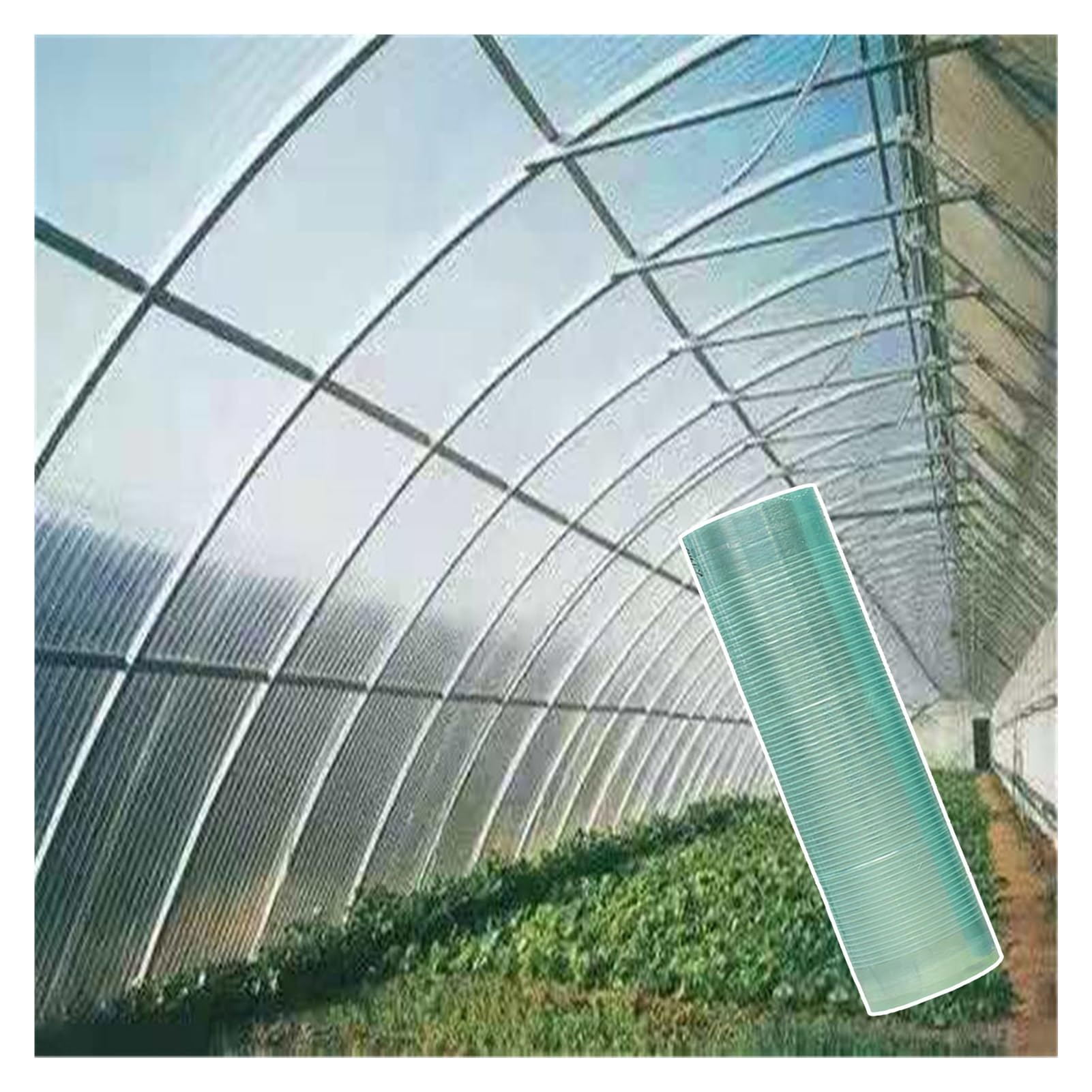 Planchas Policarbonato Transparente Tejados, Paneles Fibra Vidrio Invernaderos, Impermeable Y Duradero, for Invernadero, Pérgola, Terraza Acristalada(2.3X 6.6ft)