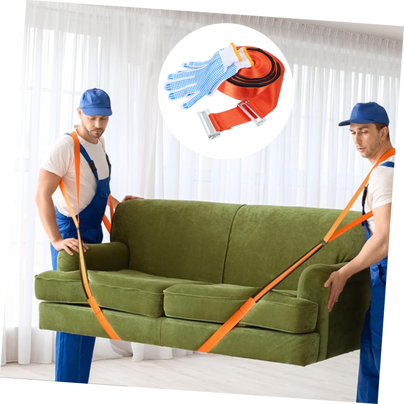 Mipcase 2 pezzi Cinghie Antiscivolo per Sollevamento Straps per Trasporto Pesante per Sofa Letti e Elettrodomestici con Materiale Resistente e Design Pratico