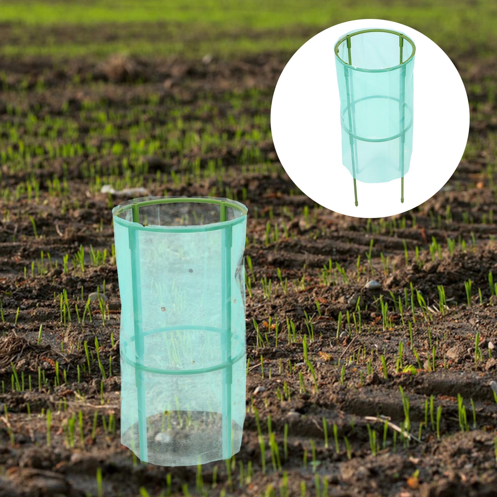Hemobllo Lot de 2 Cloches de Protection pour Plantes en Film Plastique 8S Dimensions 24X57 CM Voile Respirant Anti-Gel pour Légumes Fleurs Plates-Bandes et Protection Hivernale Jardin