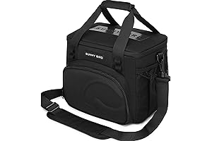 SUNNY BIRD 12L Large Insulated Travel Lunch Bag for Airline