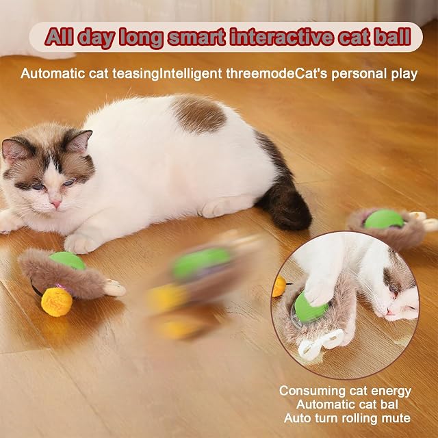 Foto 2 de 6 de KQLHLHDYZ Juguete interactivo para gatos juguete para gatos para gatos de interior juguete para gatos adultos…