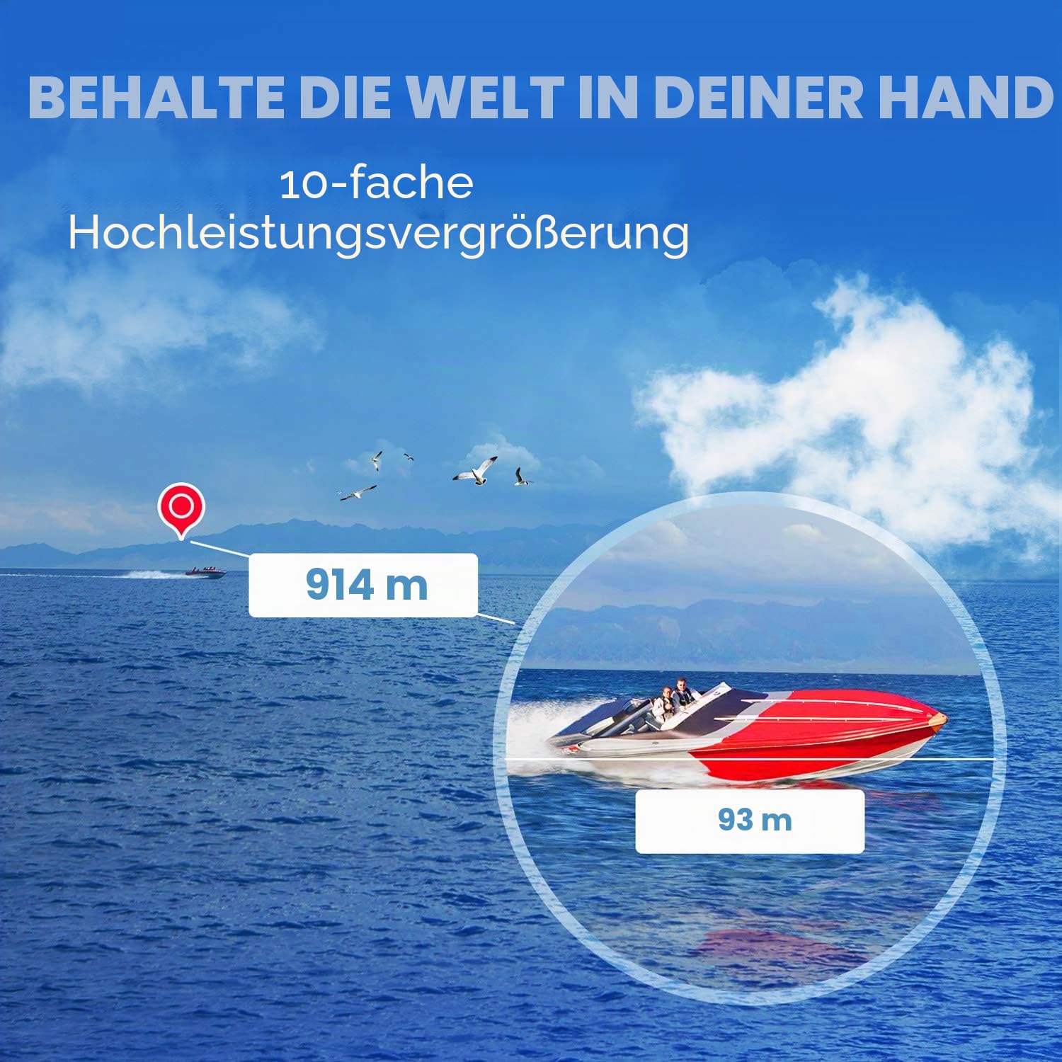 10x42 Fernglas für Erwachsene - Professionelles HD Dach BAK4 Prismenlinse Fernglas für Vogelbeobachtung, Jagd, Reisen, Sport, Kreuzfahrt, Konzert, mit Tragetasche