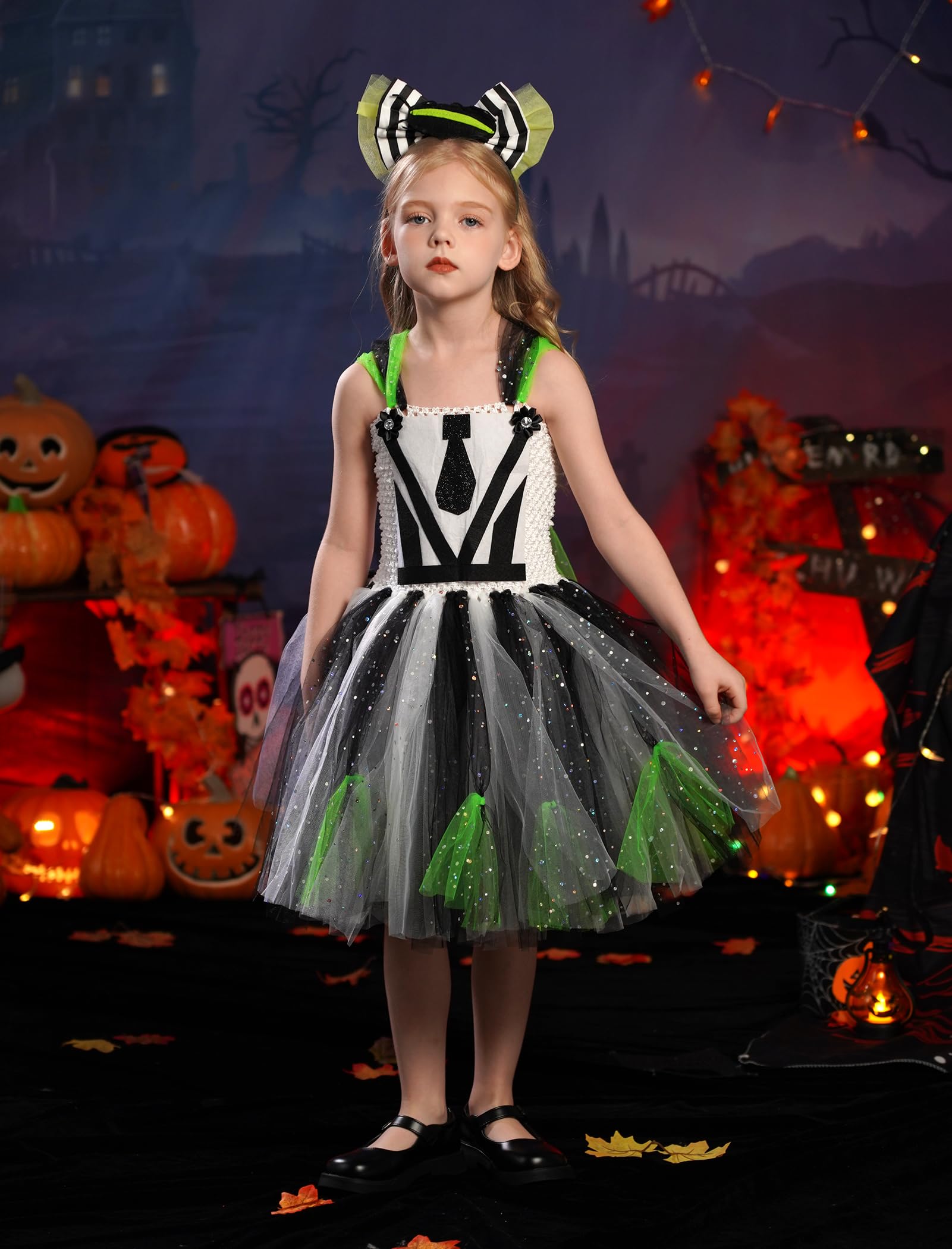 AGYMNX Girls Beetle Tutu Dress with Headband, 2pieces Halloween Costume Girl, Kids Carnival Cosplay Fancy Costume - Image 4