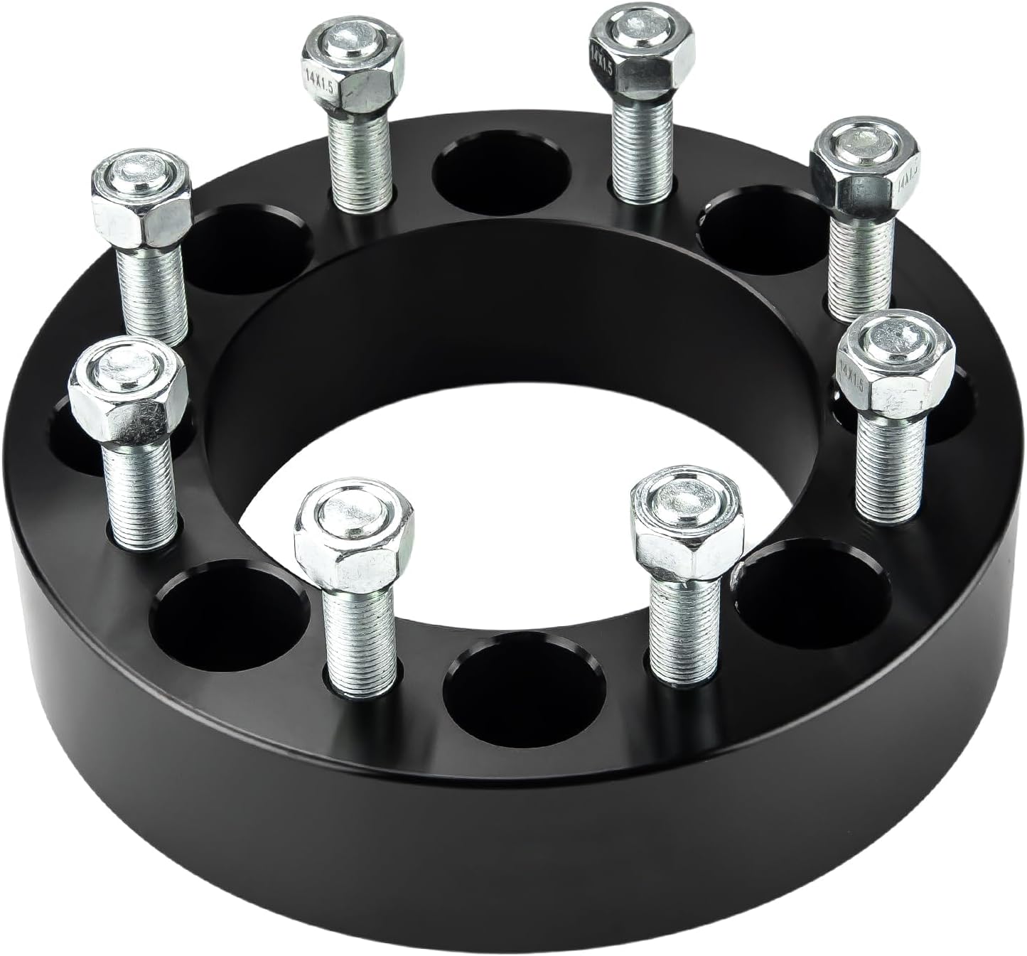 Torchbeam 8x6.5 Lug Wheel Spacers 2 inch with M14x1.5 Thread Pitch, 130mm Hub Bore, 2Pcs Adapters for Silverado 1500, 2500, 3500, Silverado 2500 HD, Sierra 1500, Silverado 2500 HD Classic