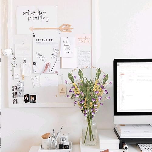 Miniatura 7 de HO2NLE 10 paquetes de flores artificiales de margaritas artificiales, arreglos florales de seda, plantas artificiales de plástico, plantas falsas de