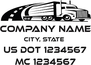 Set of 2 Custom USDOT Truck Decals