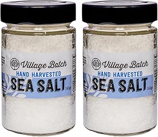 VILLAGE BATCH Harvested Organic Course Sea Salt Flakes FROM CRYSTAL CLEAR WATERS OFF THE