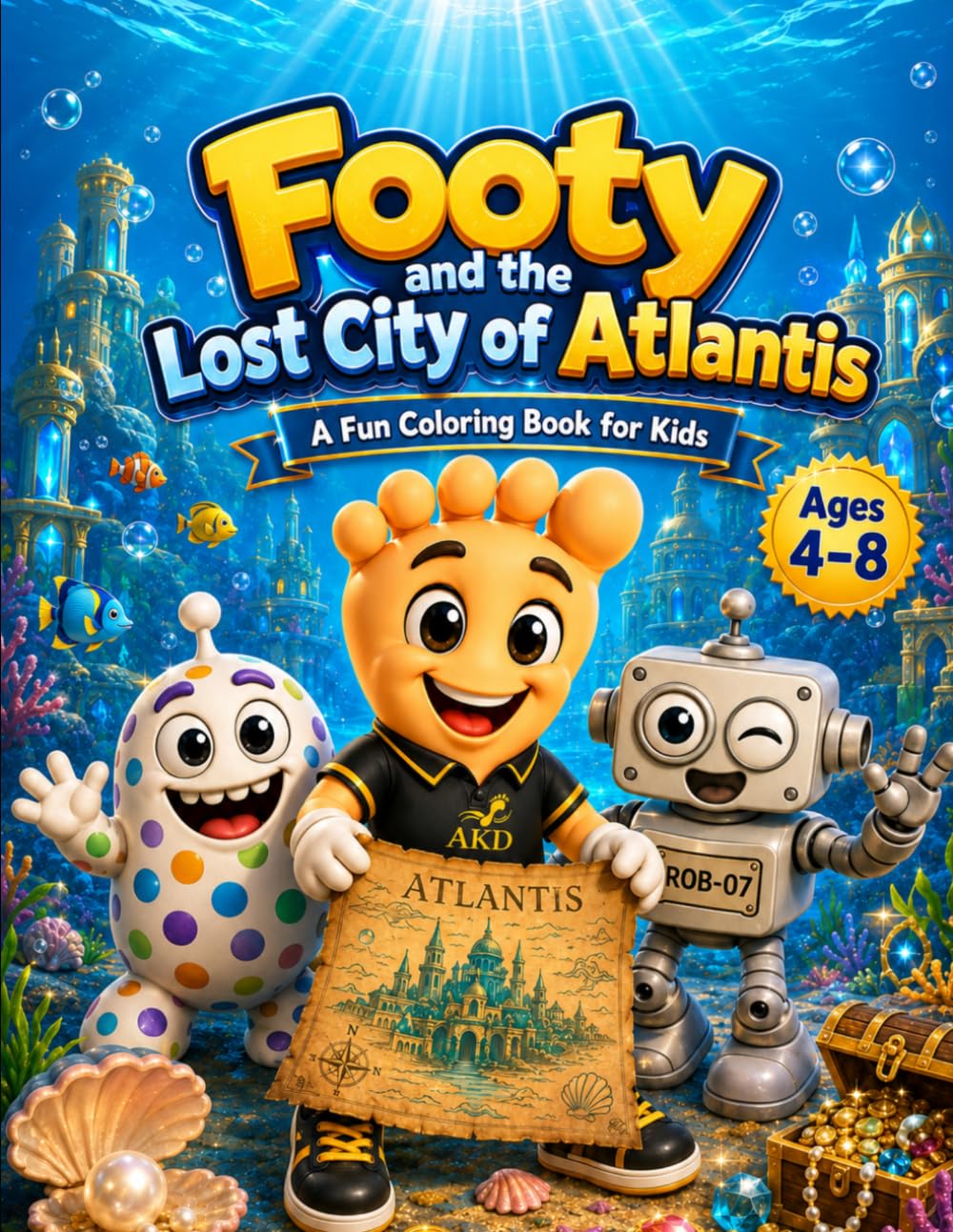 Footy and the Lost City of Atlantis: A Fun Coloring Book for Kids (Footy Adventures)