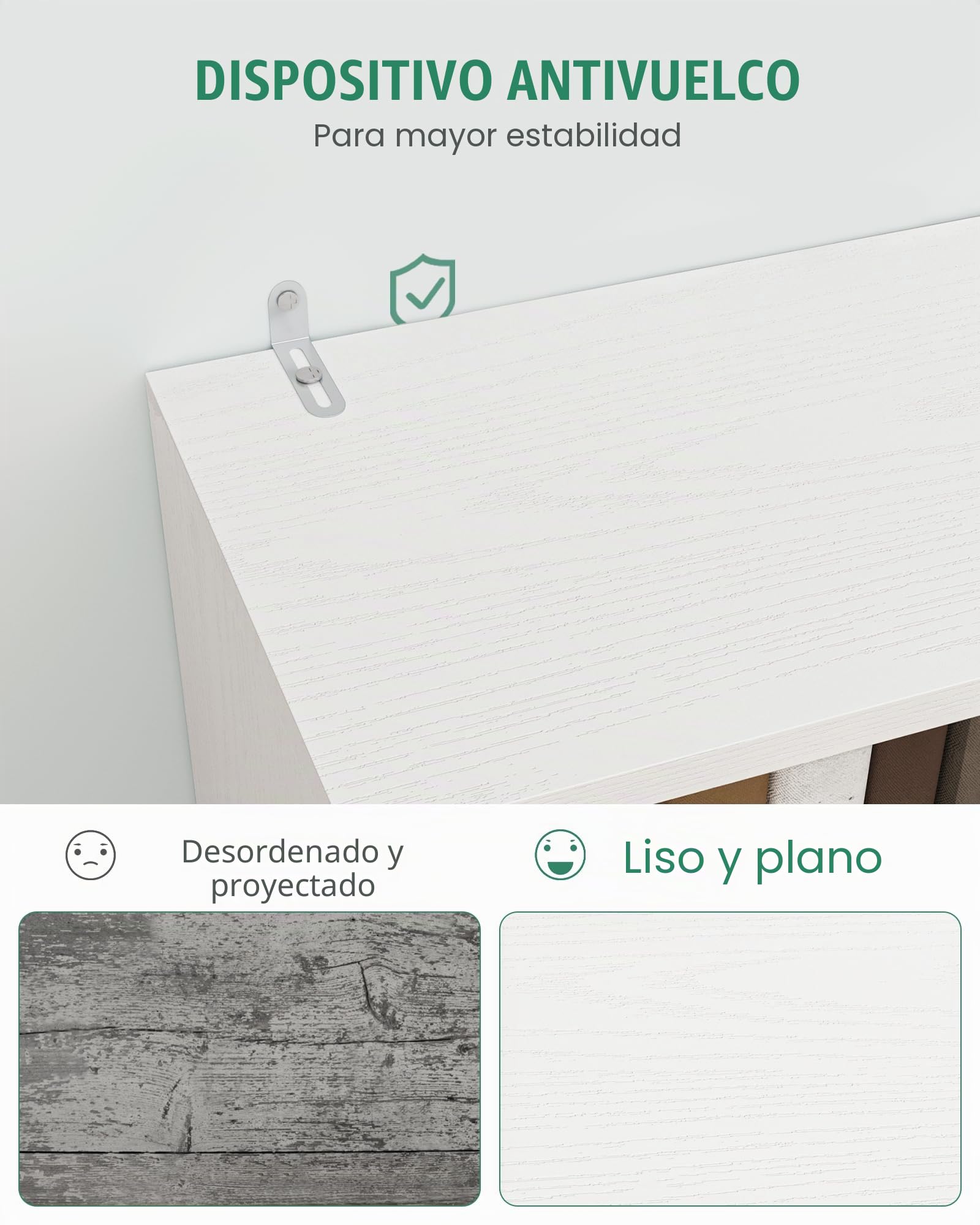 Hzuaneri Estantería de 10 Cubos, estantería de exposición de 4 Niveles, Paneles Ajustables, Organizador de Almacenamiento, para Sala de Estar, Oficina en casa, Dormitorio, Blanco BC24013X