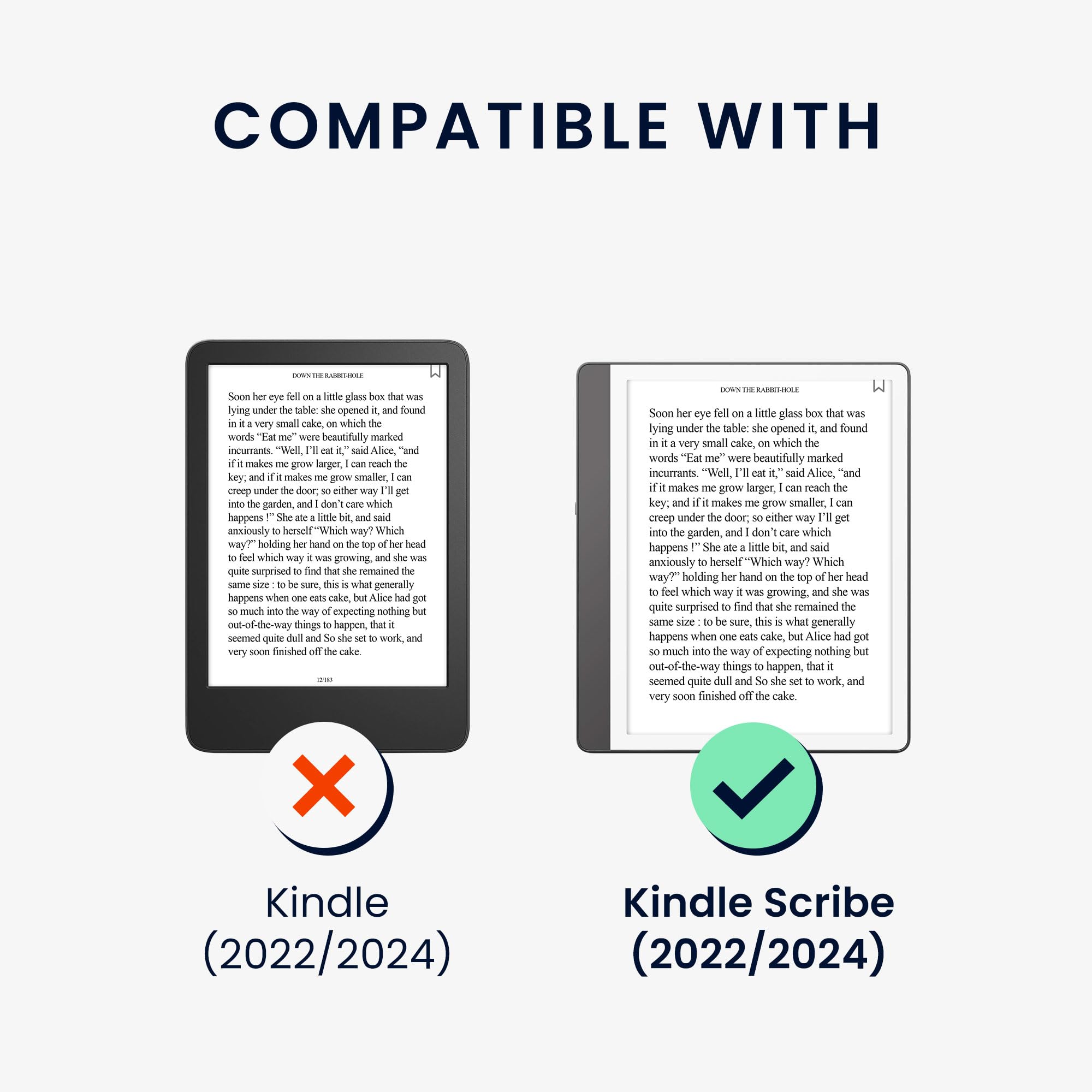 kwmobile Cover per Amazon Kindle Scribe (2022/2024) Cover - Custodia eBook Reader Verticale - Case eReader in Pelle PU - Chiusura Magnetica e Porta Penna - Ancora Un Capitolo