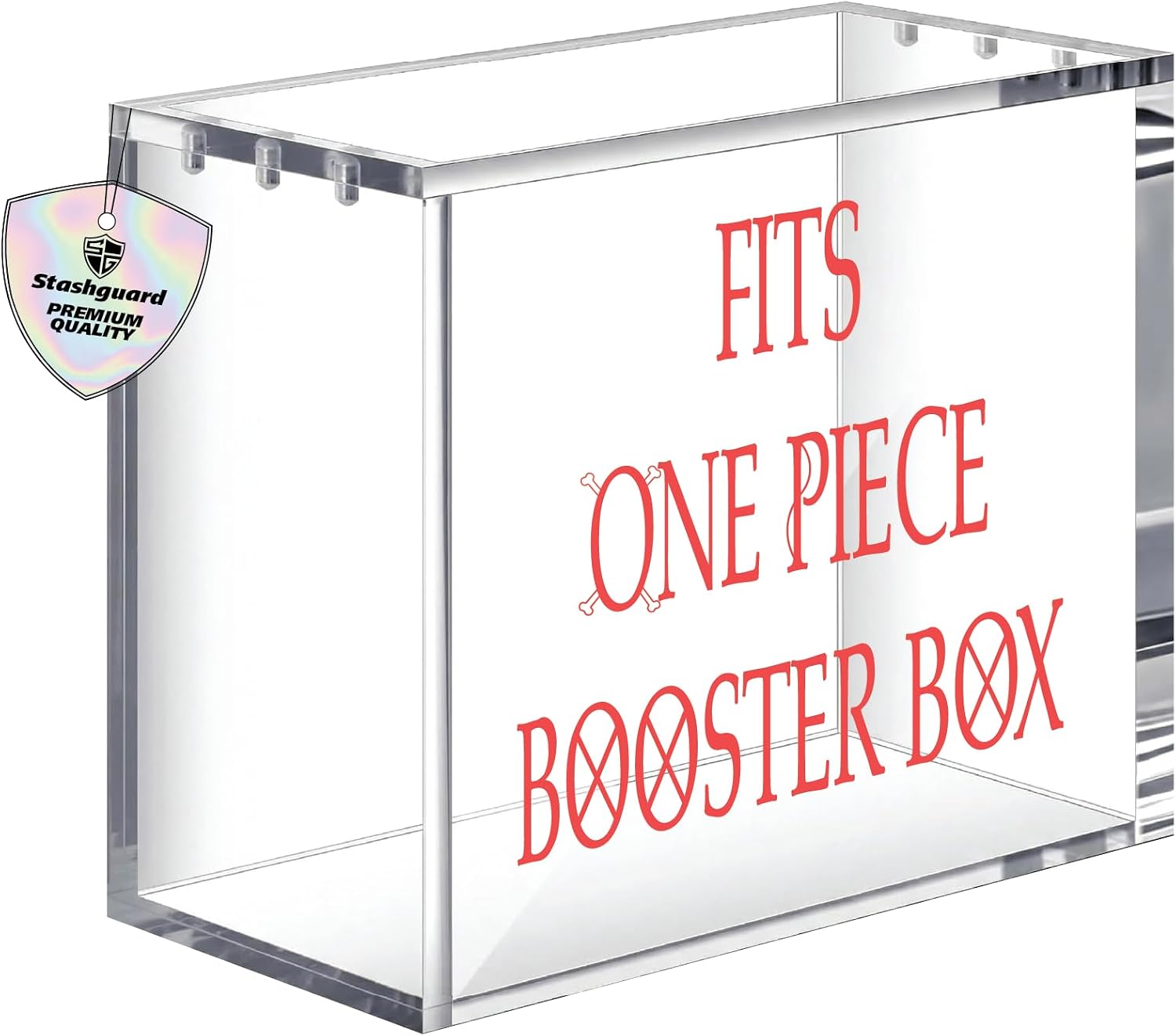 One Piece Booster Box Acrylic Protector Case - Premium UV Protected Clear Display Case for TCG One Piece USA Version | 5mm Thick Walls Strong Magnetic Closure | Protective Collector Showcase