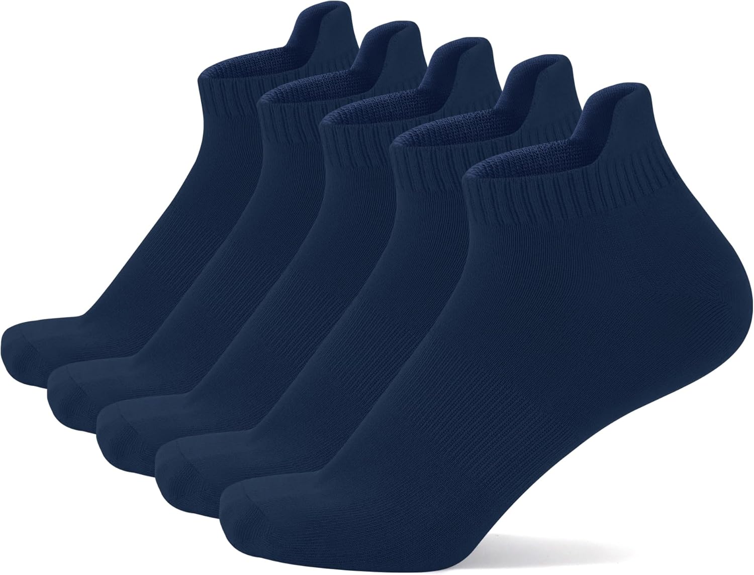 SERISIMPLE Thin Viscose Bamboo No Show Sock Men Low Cut Socks Odor Resistant Breathable Sock 5 Pairs