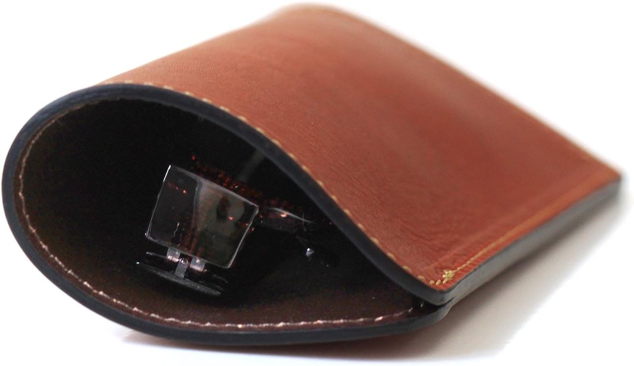 [カワショクニンカンサッポロ] [札幌革職人館] 差込 メガネケース 日本製 牛革 オイルドレザー