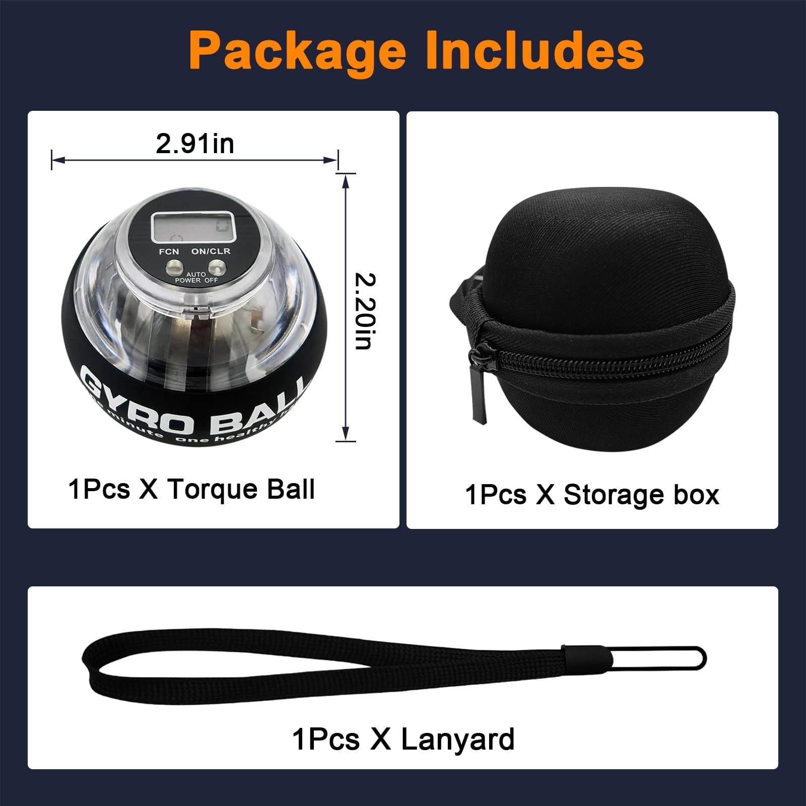 Gyro-Ball-Gyroskop, Torque-Ball mit Zähler, Auto-Start-Handgelenkskraft, LED-Gyroskop-Handgelenkstrainer für Unterarm- und Handkrafttraining, Fingerübung mit Zähler