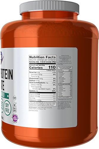 Miniatura 3 de NOW Sports Nutrition, aislado de proteína de suero de leche, 0.88 oz con BCAAs, polvo sin sabor, 5 libras y polvo de péptidos de colágeno