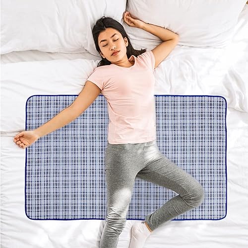 Miniatura 14 de OUTCREATOR Almohadillas de cama lavables de 34 x 56 pulgadas (paquete de 2), protector de colchón para incontinencia, almohadillas impermeables