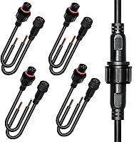 Vista 9 de Conector de tira LED de 2 pines 18AWG IP65 macho hembra 7.87 pulgadas, cable de extensión para automóvil, camión, barco, conector LED impermeable