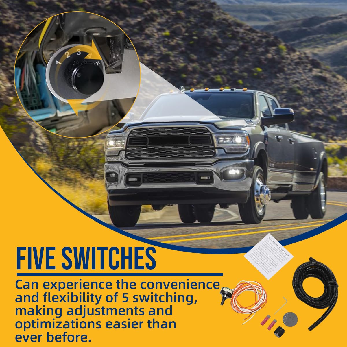 5 Position Selector Switch for 2011-2020 Ford 6.7L Powerstroke SOTF Shift On The Fly
