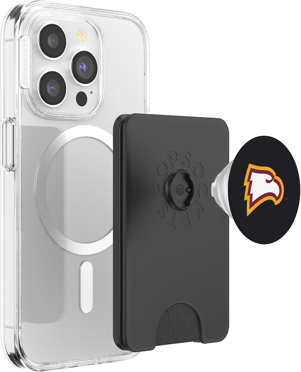 Winthrop Eagles | Official NCAA University of | PPWIN03 PopSockets PopWallet for MagSafe
