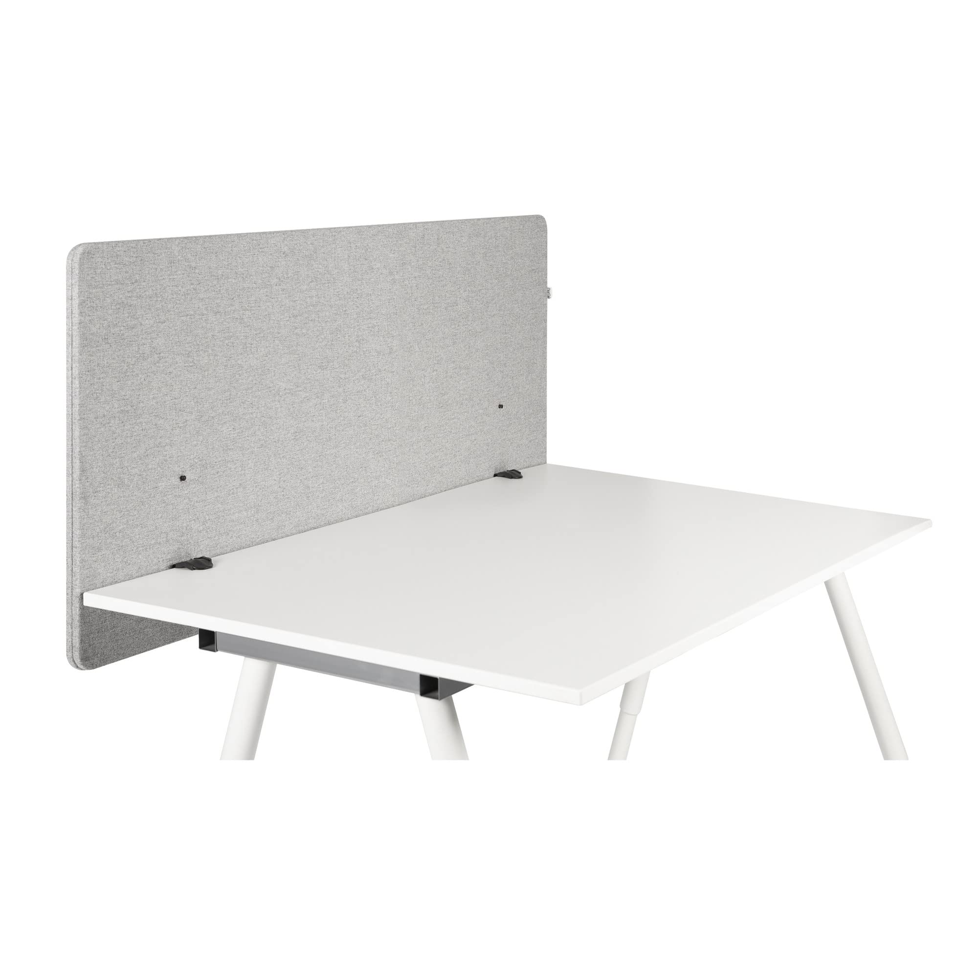 hjh OFFICE Separador acústico de Escritorio Partición de Mesa FLEXMIUT D Tejido 62 x 120 cm Tabique Gris Claro