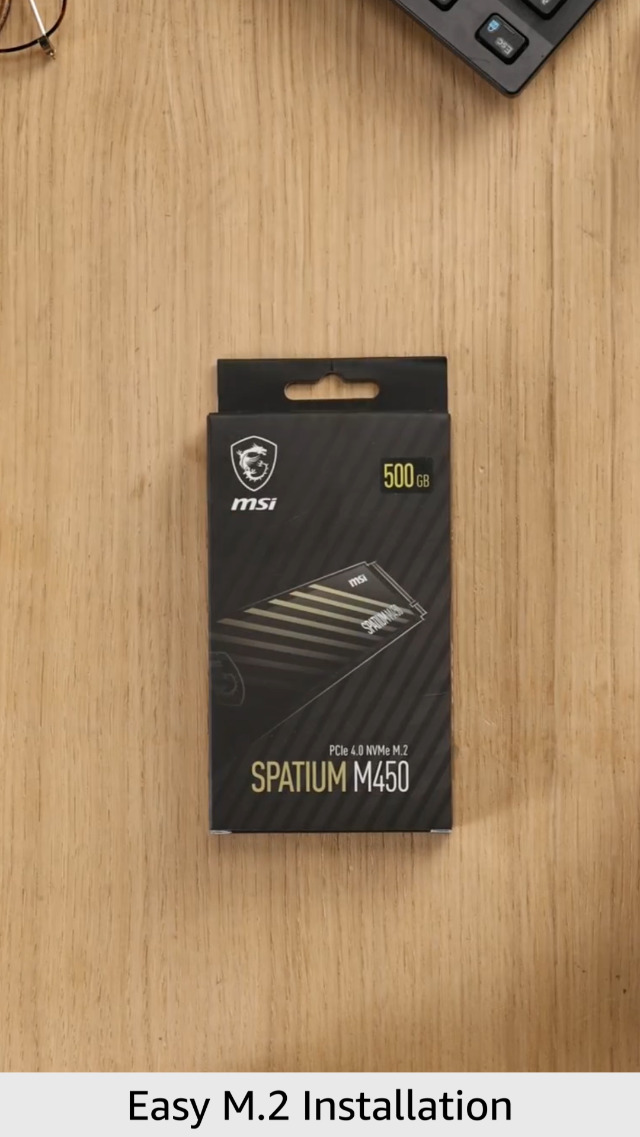 MSI SPATIUM M450 SSD 500GB - PCIe 4.0 NVMe M.2 Internal Solid