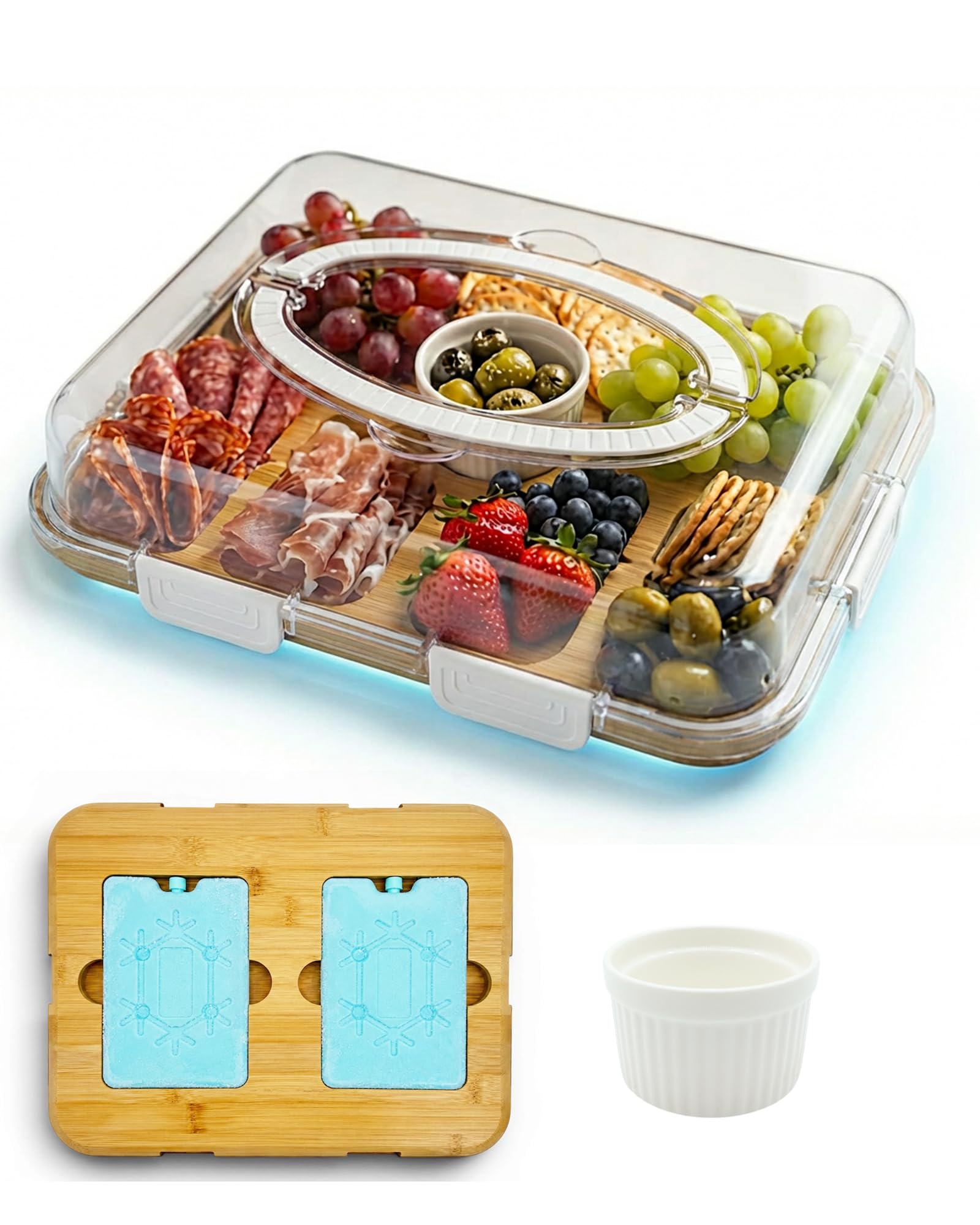 Charcuterie Board with Lid and Ice Packs: A Practical Review for Picnics and Poolside