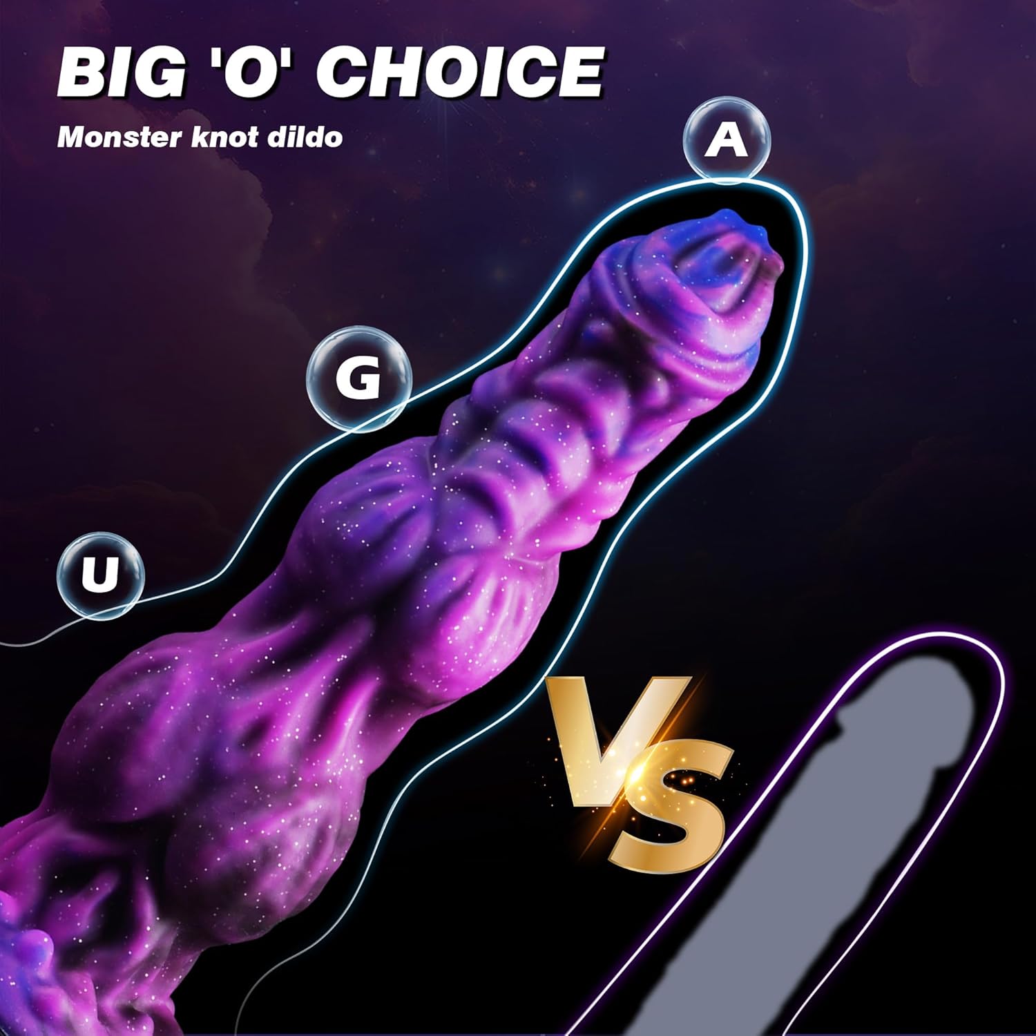 9.6" Monster Dildo Fantasy Horse Dildo with 2 Big Knots, Huge Knot Dildos Thick Dog Dragon Dildos with Strong Suction Cup, Anal Toys for Men Gay, Adult Toys for Women Men