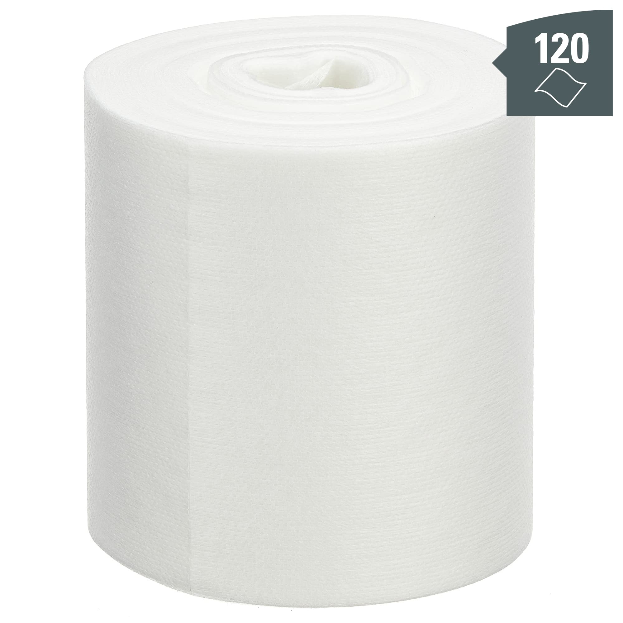 WypAll Wettask fusselarme Reinigungstücher für Lösungsmittel 7753 – industrielle Reinigungstücher – 6 Rollen x 120 weiße Reinigungstücher (insg. 720)