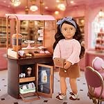Our Generation 18-Inch Chocolate Maker Doll Coco, Posable Baker Doll, Dolls | Includes outfit pieces, baking accessories, 12 pretend heart chocolates, and scented stickers for pretend play, 18, 3+ Years