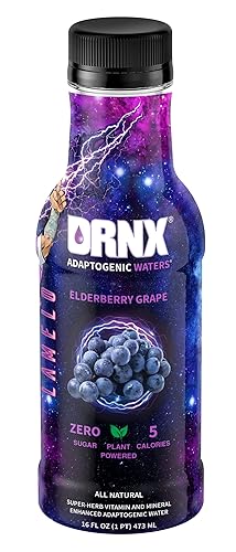 DRNX Paquete de 12 bebidas adaptógenas de hidratación completa mejorada, cero azúcar, 5 calorías, súper hierbas, vitaminas B y D, antioxidantes,