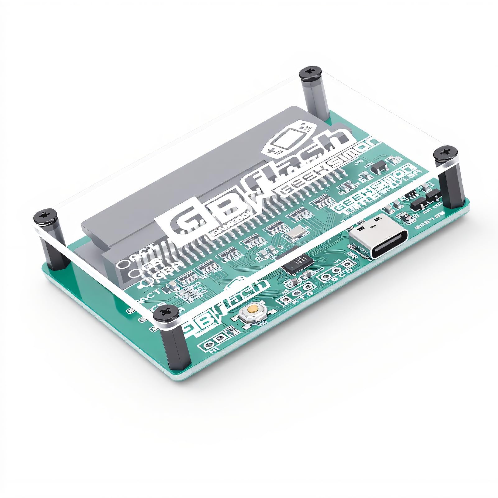 Sxhlseller Quemador de Tarjetas de Juego USB, Lector de Quemador de Tarjetas de Juego GBA GBC, Herramienta de Recuperación de Cartuchos de Respaldo de ROM USB con Cable de Datos Tipo C