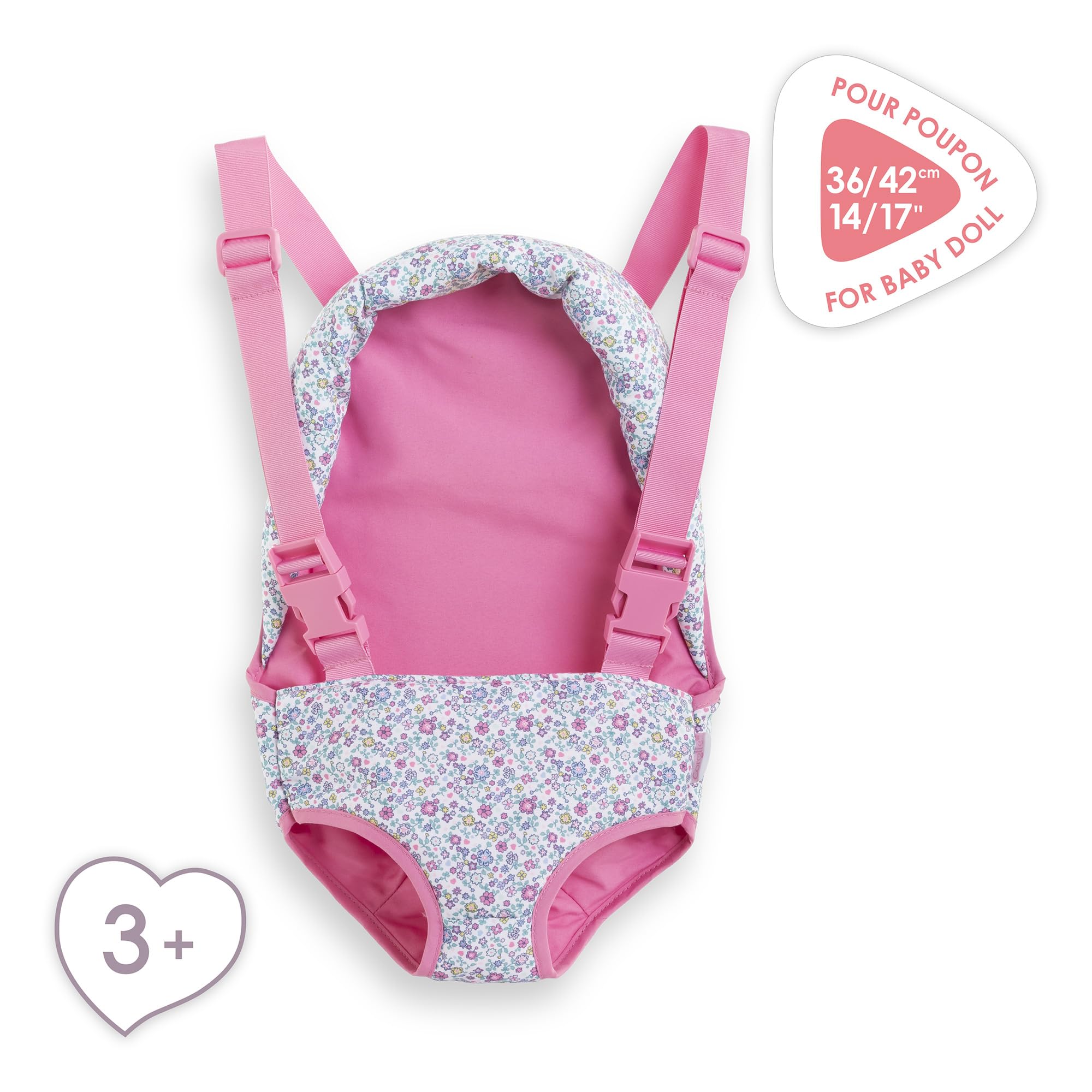 Corolle - Porte-Bébé Floral, Accessoire, pour Poupons 36 et 42cm, dès 3 Ans, 9000141830