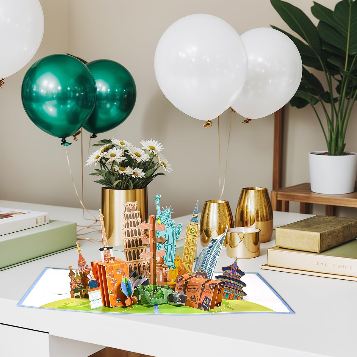 Travel Pop Up Card, Pop Up Card for Travel Lover, Holiday Travel Voucher, 3D Retirement Card, Birthday Greeting Card-for Travel Lover. - Image 3