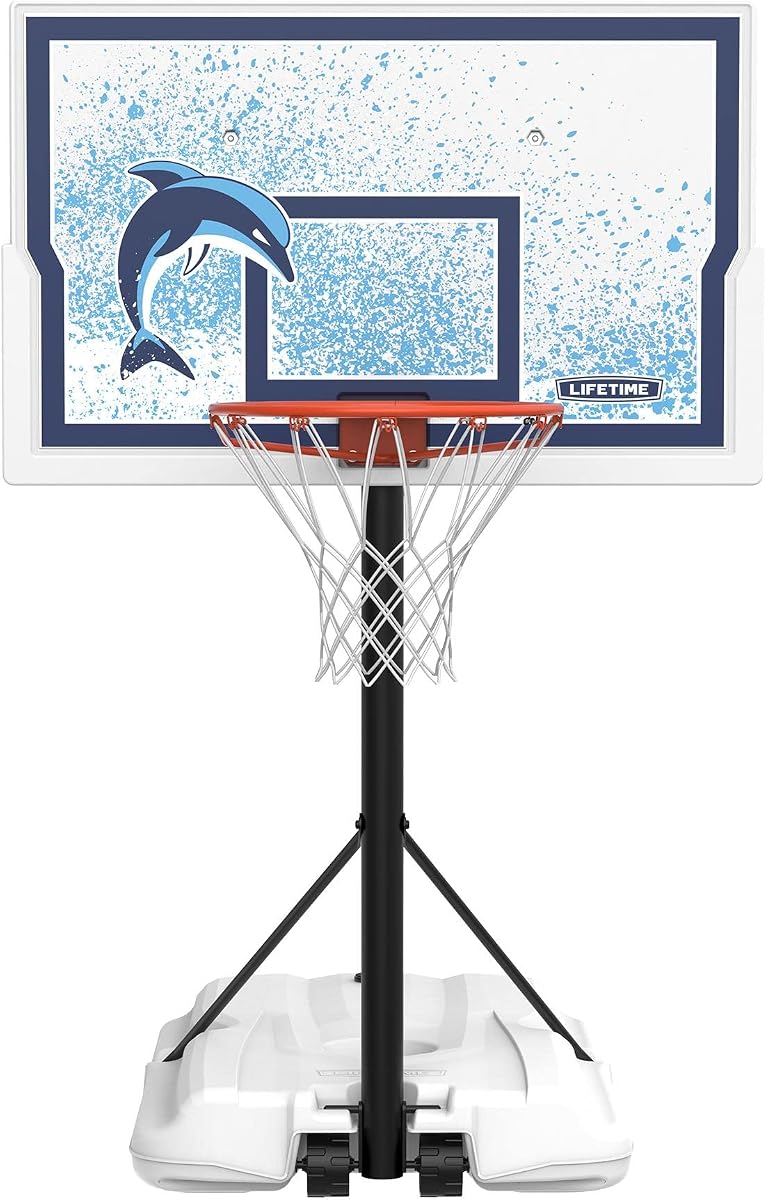 Poolside Portable Basketball Hoop, 44-Inch Impact Backboard