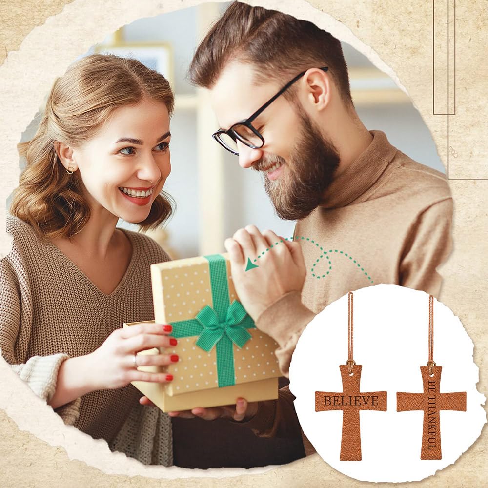 Leather Cross Bible Bookmarks Set - Image 2