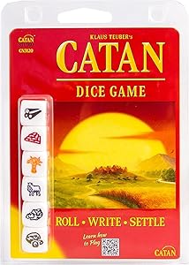 CATAN Dice Game - Portable Fun for On-the-Go Adventures! Strategy Game, Family Game for Kids and Adults, Ages 7+, 1-4 Players, 15-30 Minute Playtime, Made by CATAN Studio