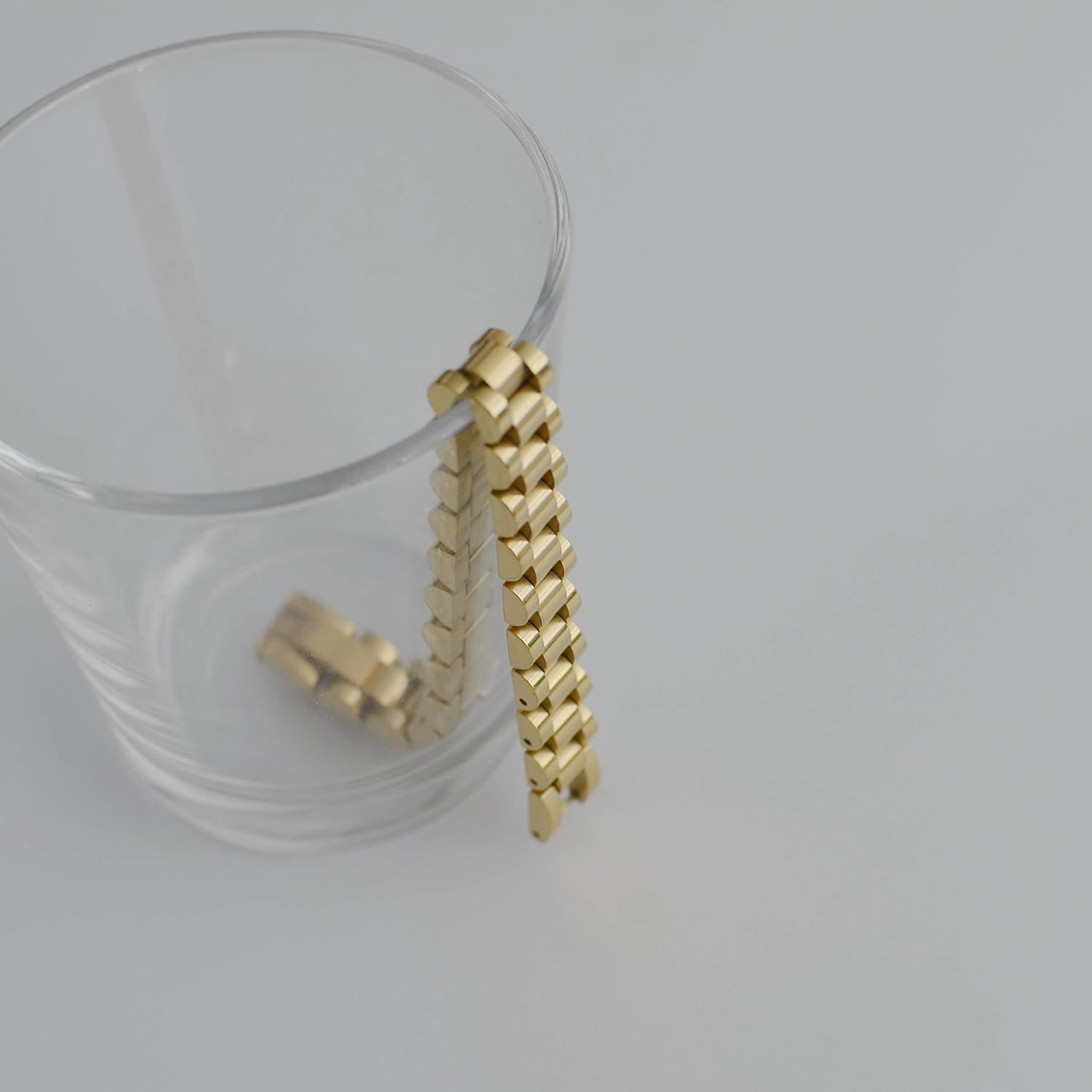 Shapes Studio 18K Gold Plated Vintage Styled Strap Belt Bracelet, Women Gold Jewelry, Never Tarnish