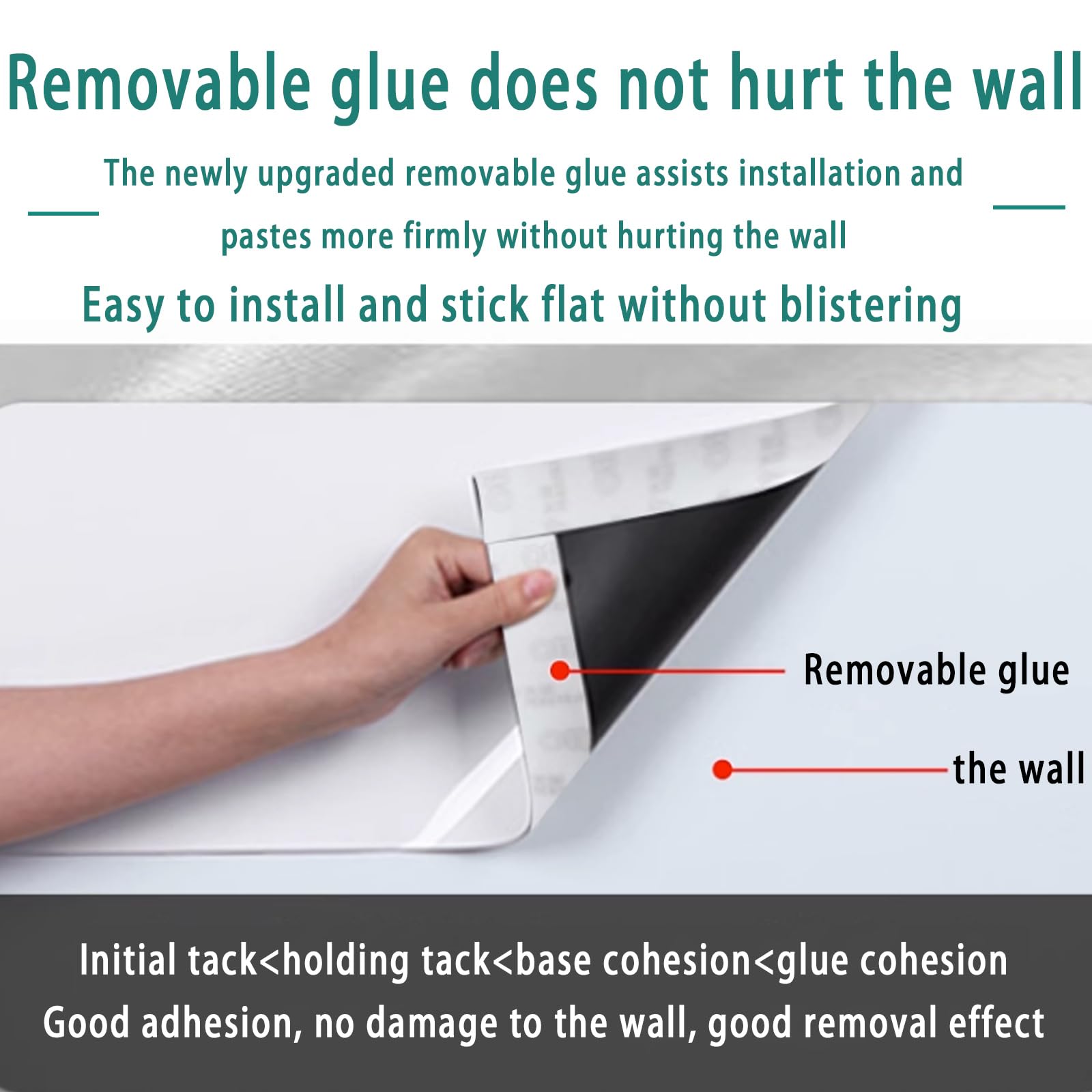 Adhesivo para Pizarra Blanca extraíble, Papel de Pizarra para Pared, tableros Adhesivos de Limpieza en seco, Papel Autoadhesivo Grande para la Escuela, Oficina, menú del hogar, 120
