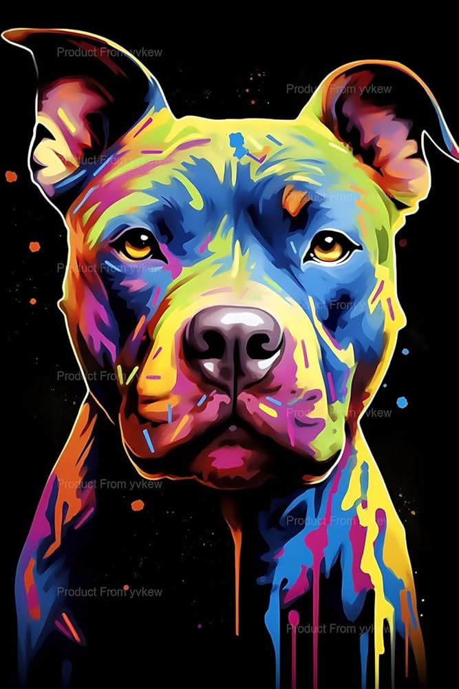 Amazon.com: yvkew 5D Pitbull Dog Diamond Painting Kits for
