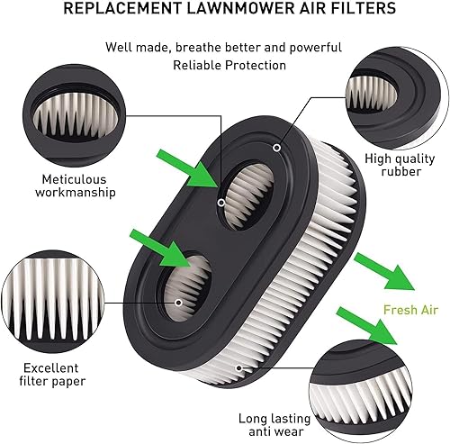 Miniatura 3 de 798452 593260 Filtro de aire con 595658 Reemplazo de la cubierta del limpiador de aire para cortacésped Briggs Stratton 103M02 104M02 104M05 09P700