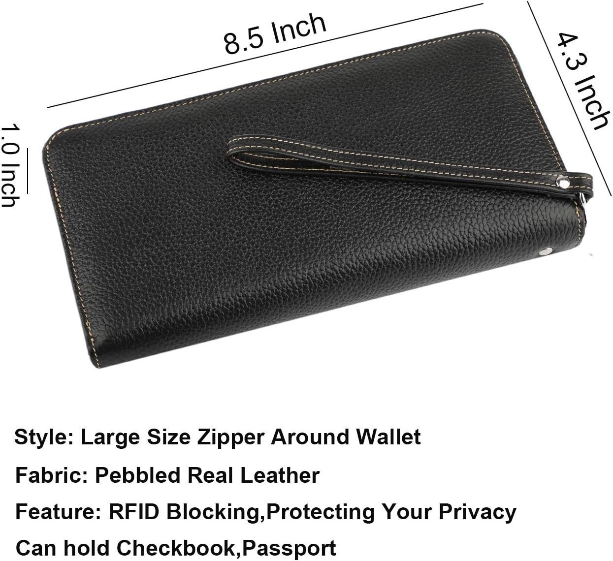 Lavemi Small Compact Women Wallet RFID Blocking Genuine Leather Bifold Purse with ID Windows - Image 7