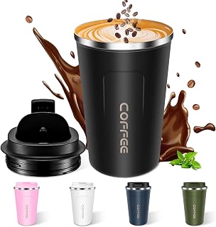 Travel Coffee Mug 17 oz Insulated Coffee Cup with Lid Pill Proof, Vacuum Stainless Steel Leakproof Thermal to GO, Reusable Coffee Tumbler for Men and Women Hot & Cold Drinks