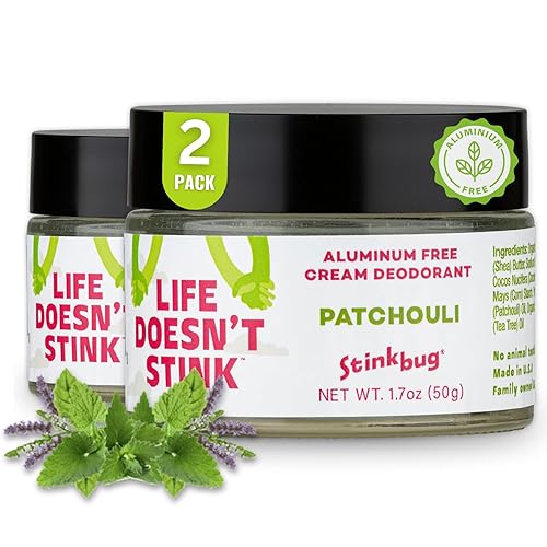 Stinkbug Desodorante en crema natural con manteca de karité orgánica y aceite de coco, desodorante sin aluminio para mujeres y hombres, 1.7 onzas, disponible en Yaxa Venezuela