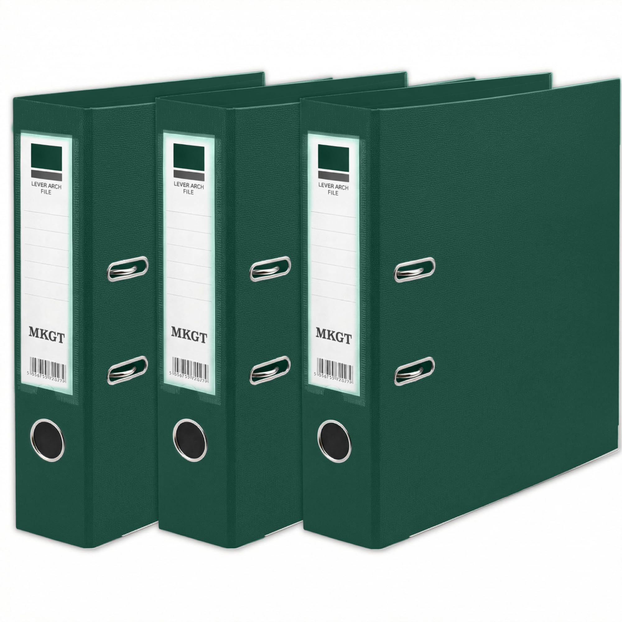 3X A4 Red Lever Arch Files Durable Folders with Metal Binder Bar Ring | Perfect for Office, Home & Classroom Use (Pack of 3 Green)