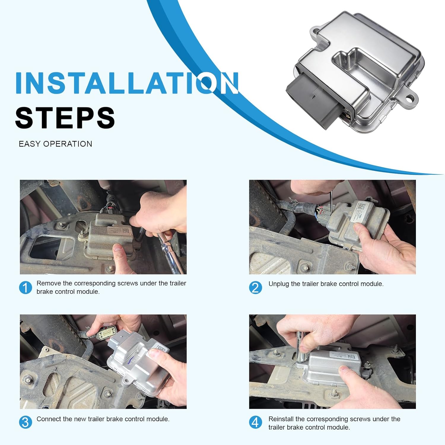 Trailer Brake Control Module TBCM Compatible with Chevy Silverado Suburban Tahoe Colorado GMC Sierra Yukon Canyon Cadillac Escalade Replaces GM 23337305 23114650 23104453