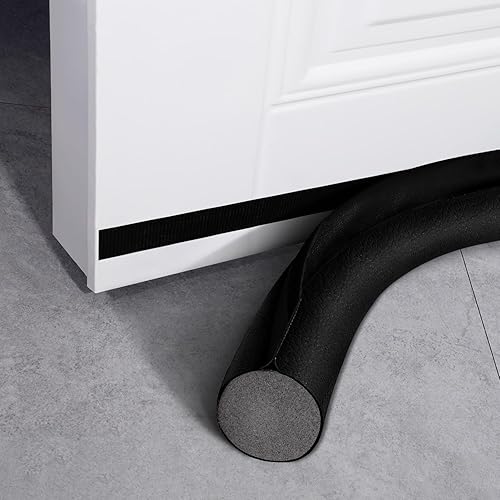 Paquete de 2 topes para puerta Bloqueadores de corrientes de aire de 37 pulgadas para debajo de la puerta Insonorizado, polvo y aire frío Topes