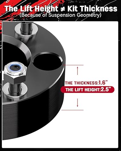 Miniatura 10 de Kit de elevación de nivelación de 2 pulgadas compatible con Ram 1500 4WD 2005-2011 Dakota 2WD 2006-2024, kit de elevación de nivelación para Ram