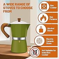 Vista 4 de Cafetera de Espresso de 6 Tazas de Aluminio para Estufa Moka Pot Express Cafetera Percolador Clásica Italiana para Café Mocha para Café Italiano